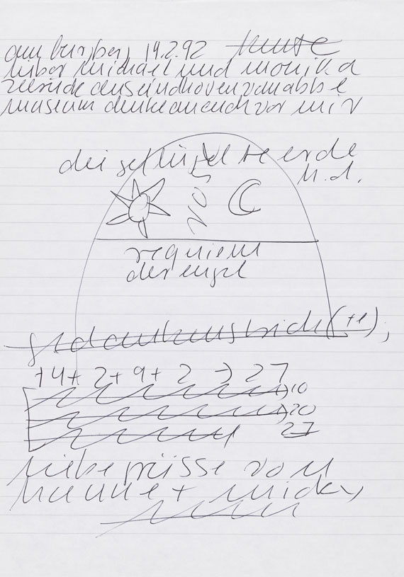 Darboven, Hanne - Kugelschreiberzeichnung