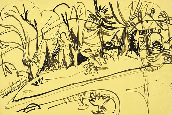Ernst Ludwig Kirchner - Tuschfederzeichnung