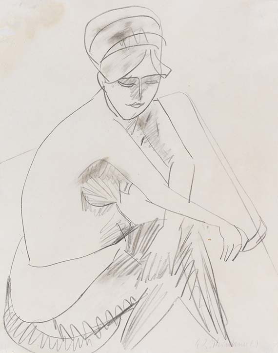 Kirchner, Ernst Ludwig - Bleistiftzeichnung