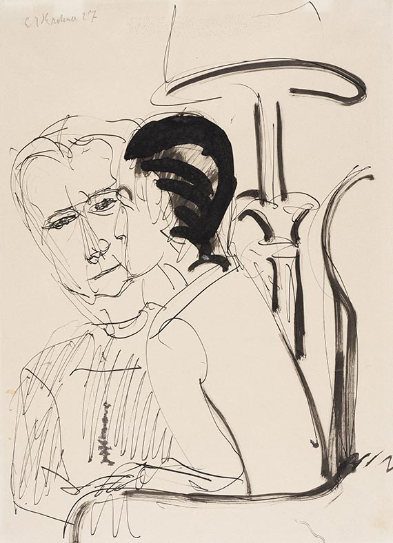 Ernst Ludwig Kirchner - Tuschpinselzeichnung